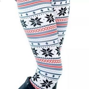Fall/Winter Snowflake X-Mas High Waist Leggings.